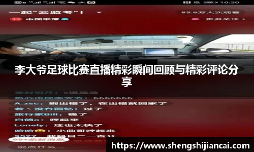 李大爷足球比赛直播精彩瞬间回顾与精彩评论分享